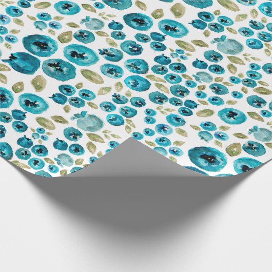 Blauwbes afdrukpapier cadeaupapier (Hoek)