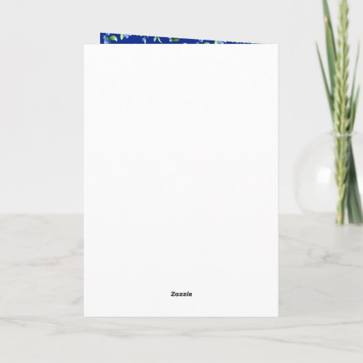 Blauwbes Baby shower Dank u wel Bedankkaart (Achterkant)