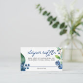 Blauwbes Baby shower Diaper Raffle Informatiekaartje (Staand voorkant)