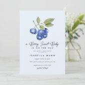 Blauwbes Baby shower Kaart (Staand voorkant)