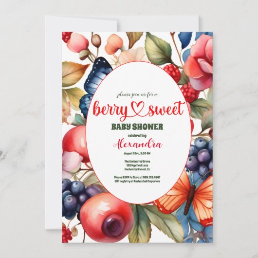 Blauwbes Baby shower Kaart (Voorkant)