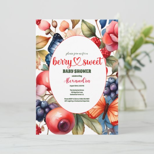 Blauwbes Baby shower Kaart (Staand voorkant)