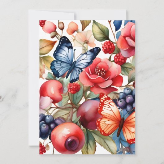 Blauwbes Baby shower Kaart (Achterkant)