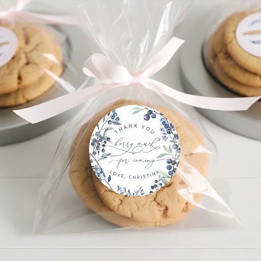 Blauwbes Berry Hartelijk dank voor Berry Ronde Sticker