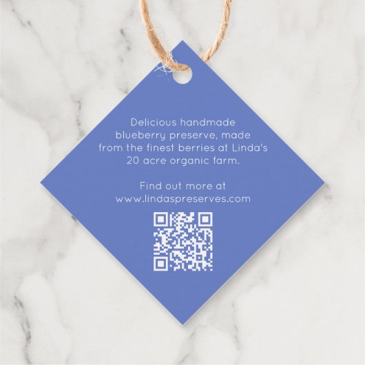 Blauwbes bewaren etiket rode jam (Achterkant)