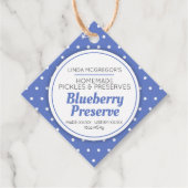 Blauwbes bewaren etiket rode jam (Voorkant)