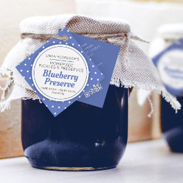 Blauwbes bewaren etiket rode jam