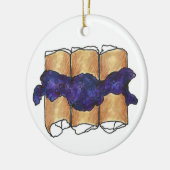 Blauwbes Blintzes joodse deli Cuisine Keramisch Ornament (Links)