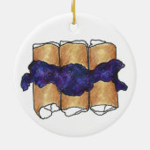 Blauwbes Blintzes joodse deli Cuisine Keramisch Ornament (Achterkant)