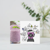 blauwbes booggeluierrecept briefkaart (Staand voorkant)