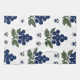 Blauwbes Botanisch Naadloos Patroon in Vintage Sti Theedoek