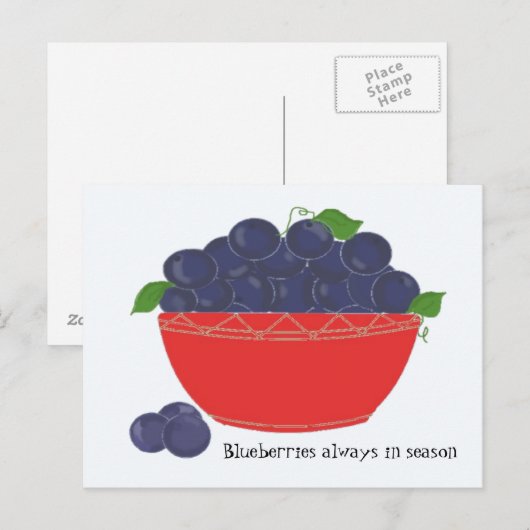 Blauwbes Briefkaart (Voorkant / Achterkant)