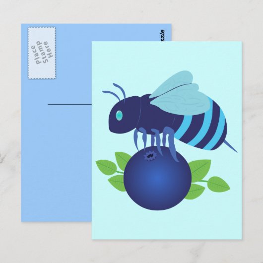 Blauwbes Briefkaart (Voorkant / Achterkant)