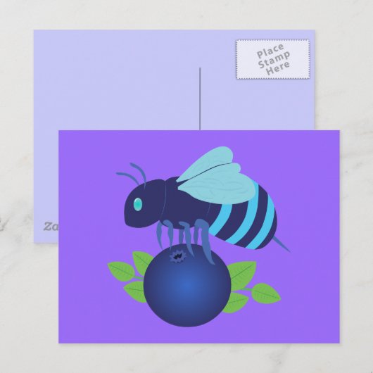 Blauwbes Briefkaart (Voorkant / Achterkant)