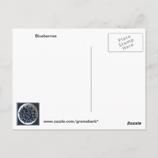 Blauwbes Briefkaart (Achterkant)