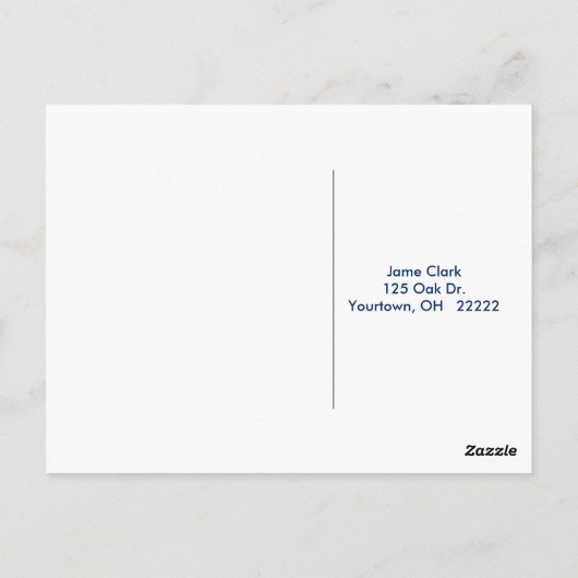 Blauwbes Briefkaart (Achterkant)