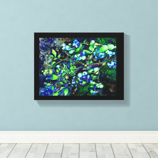 Blauwbes Canvas Afdruk (Insitu (Houten vloer))