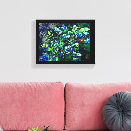 Blauwbes Canvas Afdruk (Insitu (Woonkamer))