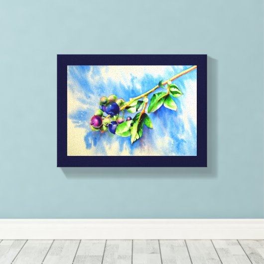 Blauwbes Canvas Afdruk (Insitu (Houten vloer))