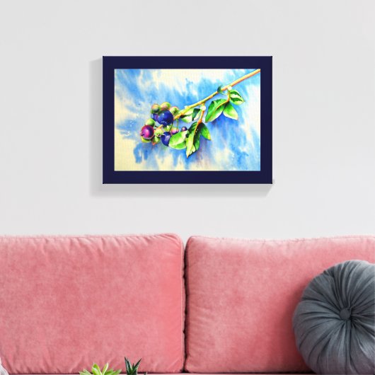 Blauwbes Canvas Afdruk (Insitu (Woonkamer))