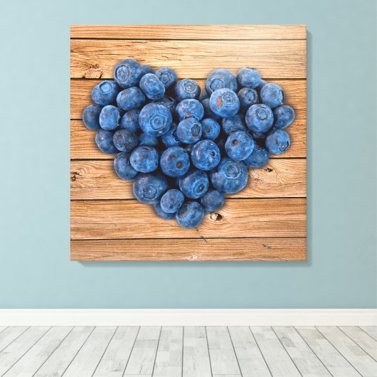 Blauwbes Canvas Afdruk (Insitu (Houten vloer))