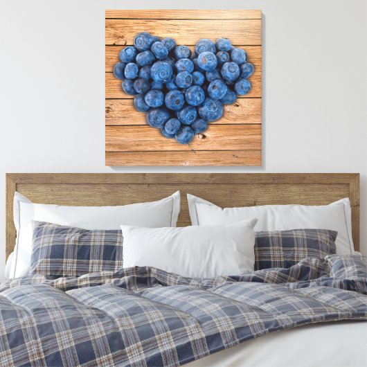 Blauwbes Canvas Afdruk (Insitu (Slaapkamer))