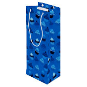 Blauwbes cupcakes wijn cadeautas (Achterkant Gekanteld)