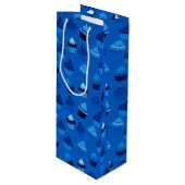 Blauwbes cupcakes wijn cadeautas (Voorkant Gekanteld)