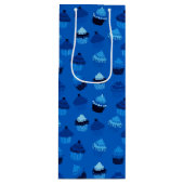 Blauwbes cupcakes wijn cadeautas (Voorkant)