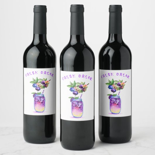 Blauwbes - Drink - zomerstaart Wijn Etiket (Flessen)