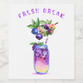 Blauwbes - Drink - zomerstaart Wijn Etiket (Enkel label)