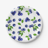 Blauwbes eerste geboorte Waterverf patroon Papieren Bordje (Voorkant)