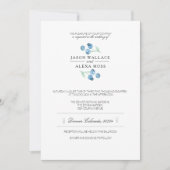 Blauwbes | Elegant Wedding Kaart (Voorkant)