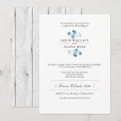 Blauwbes | Elegant Wedding Kaart (Voorkant / Achterkant)