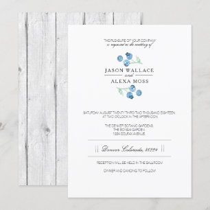 Blauwbes   Elegant Wedding Kaart