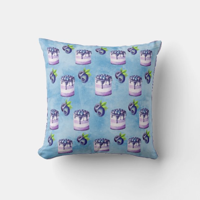 Blauwbes en bosbes kussen (Voorkant)