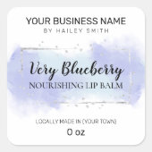 Blauwbes en zilverlippen vierkante sticker (Voorkant)