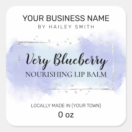 Blauwbes en zilverlippen vierkante sticker (Voorkant)