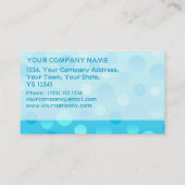 Blauwbes Fizz-kaartsjabloon Visitekaartje (Achterkant)