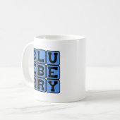 Blauwbes, fruit koffiemok (Voorkant links)