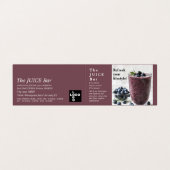 Blauwbes, gladde zoebalk, gedetailleerd visitekaartje (Buitenkant ongevouwen)