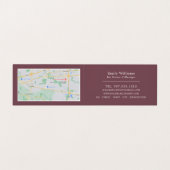 Blauwbes, gladde zoebalk, gedetailleerd visitekaartje (Binnenkant ongevouwen)