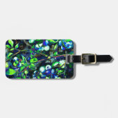 Blauwbes - groene tint bagagelabel (Voorkant horizontaal)