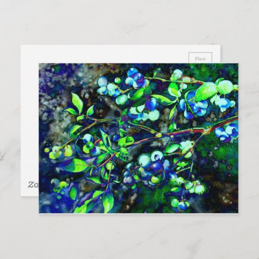 Blauwbes - groene tint briefkaart (Voorkant / Achterkant)