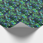Blauwbes - groene tint cadeaupapier (Hoek)