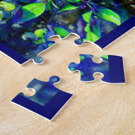 Blauwbes - groene tint legpuzzel (Zijkant)
