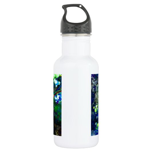 Blauwbes - groene tint waterfles  (Achterkant)