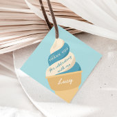 Blauwbes Ice Cream Swirl Kinderen van afgelopen da Bedankjes Labels