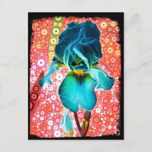 Blauwbes Iris Briefkaart
