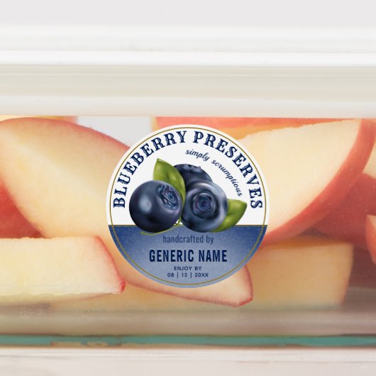 Blauwbes | Jam Jar Canning Labels (Aangebracht)